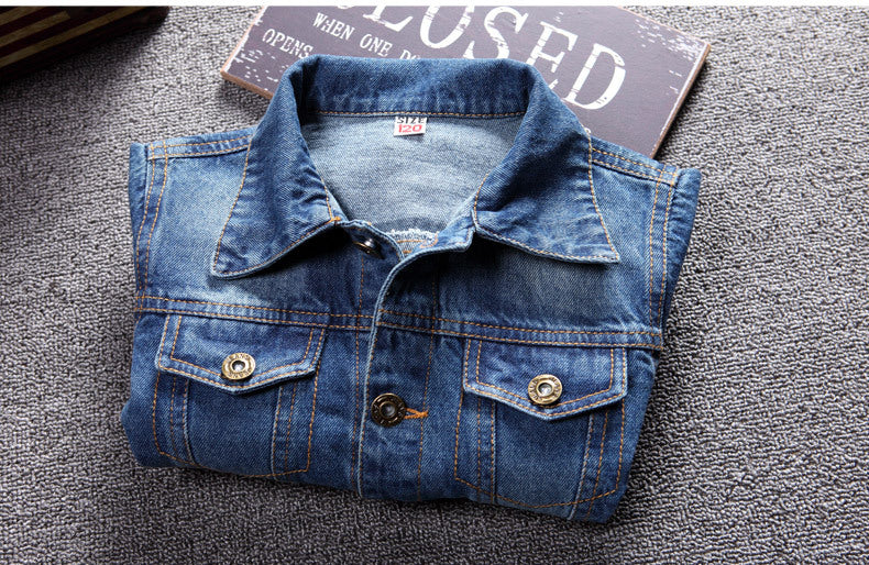 Kinder Mädchen zerrissene Jeansjacke Kinder Jungen Kinny Mantel Tops