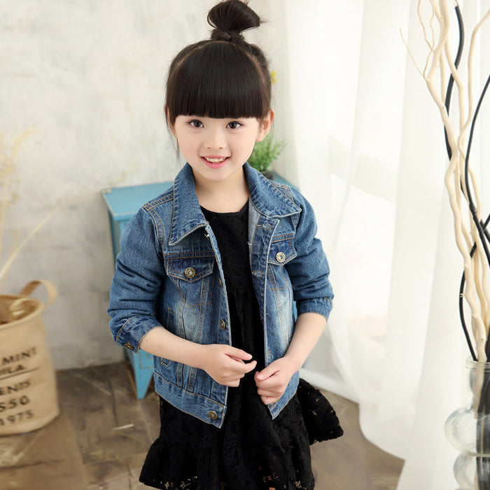 Kinder Mädchen zerrissene Jeansjacke Kinder Jungen Kinny Mantel Tops