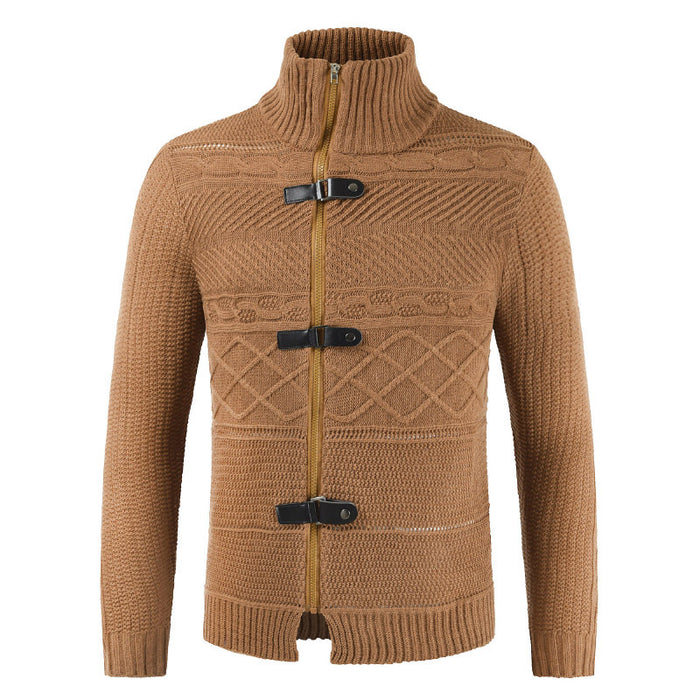 Men's zipper cardigan sweater men