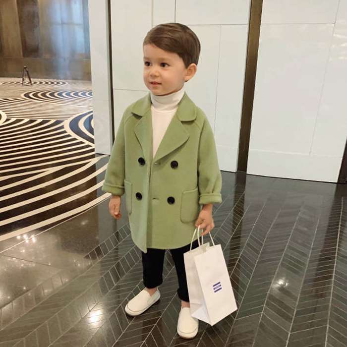 Ethan Fashion Wool Boys Coat