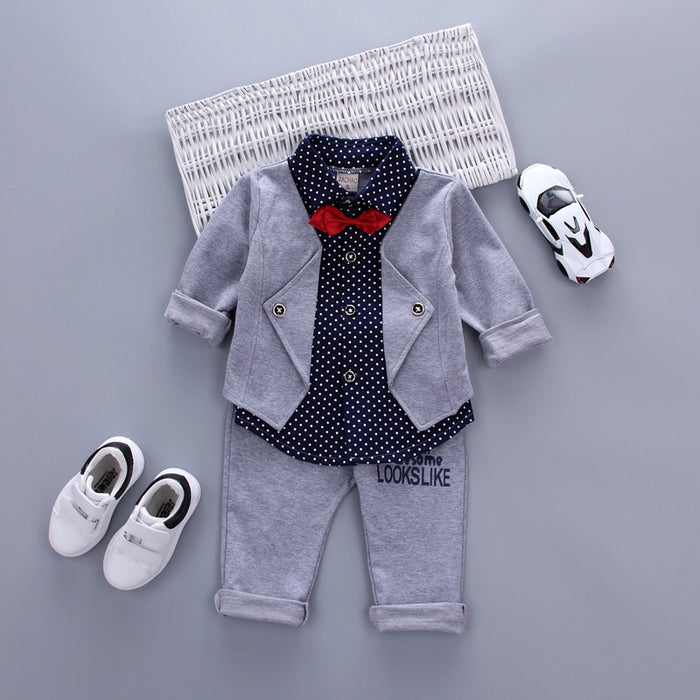 Children's Boys' Clothing Set Fake Two-piece Set