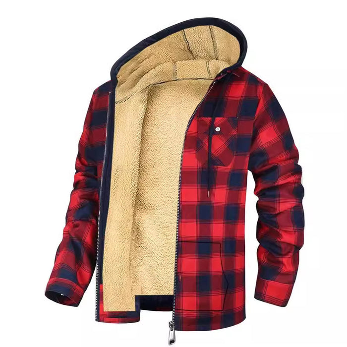 Thickened Cotton-padded Clothes Plaid Long Sleeve Loose