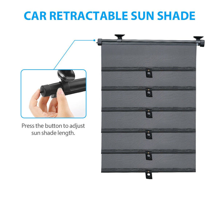 2X Retractable Roller Auto Sunshade Sun Shade Cover Car Side Window Visor Shield - Muska storeMuska storemuskastore