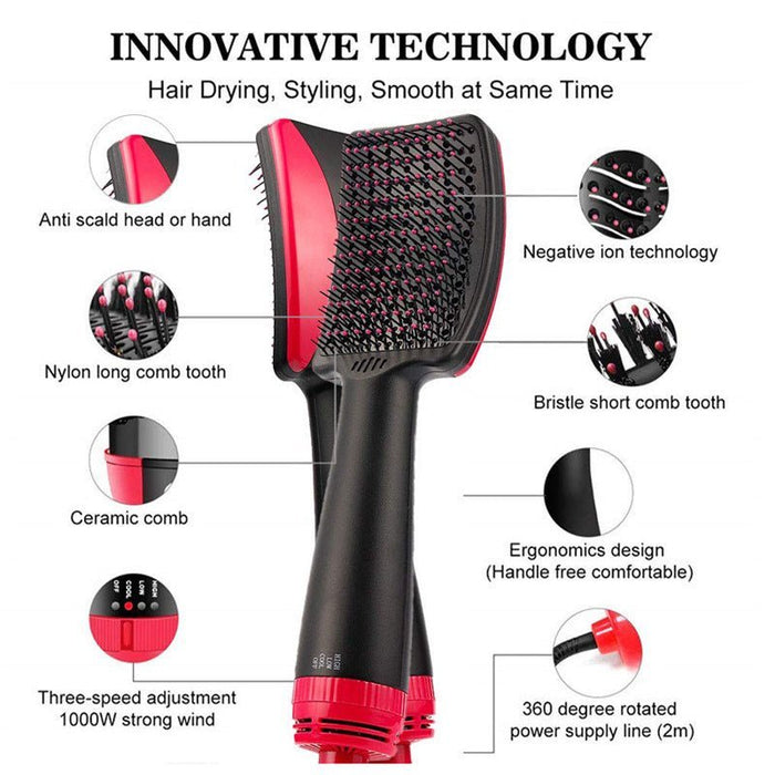 3 In 1 Hair Dryer brush hot air comb one step hair brush dryer styler air blow hot air brush - Muska storeMuska storemuskastore