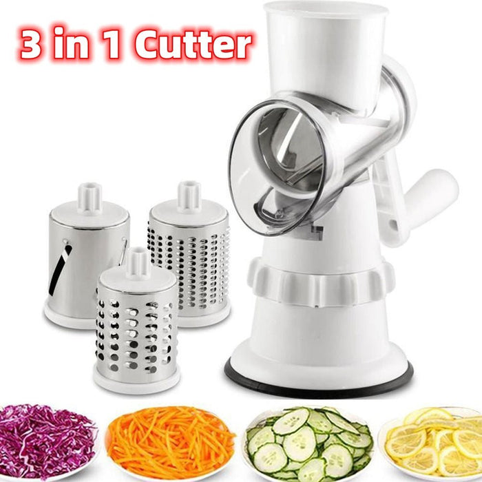 3 In 1 Vegetable Slicer Manual Kitchen Accessories Grater For Vegetable Cutter Round Chopper Mandolin Shredder Potato Home Kitchen Supplies Kitchen Gadgets - Muska storeMuska storemuskastore