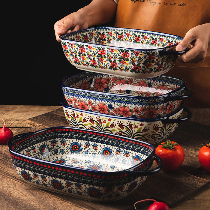 Ceramic Tableware Household Rectangular Dinner Plate