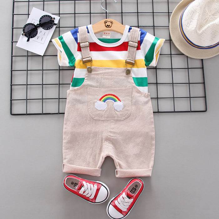 Regenbogen-Latzhose für Mädchen, Babys und Kinder