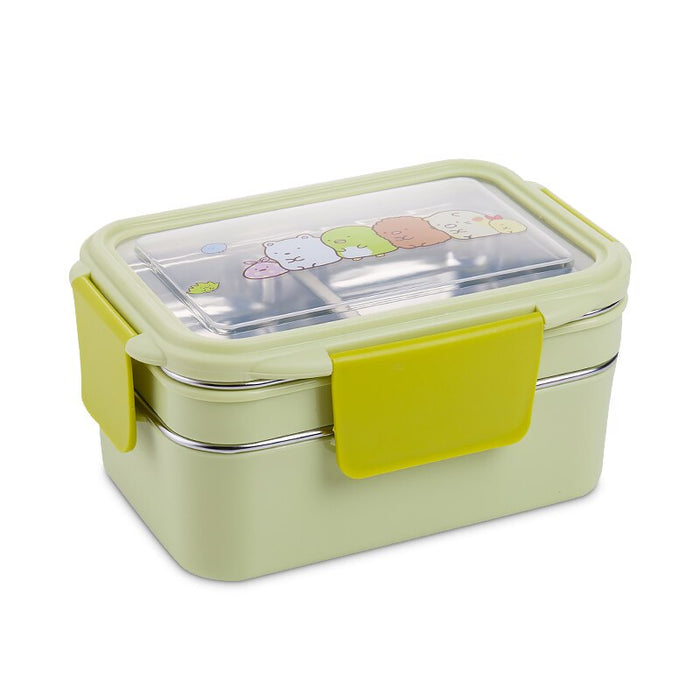 Stainless steel lunch box double lunch box