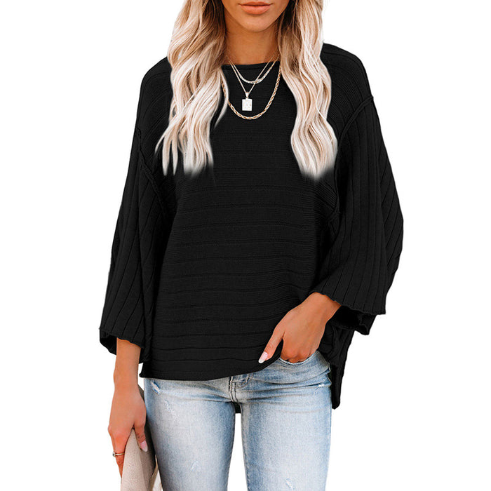 Women's Loose-fitting Casual Round-neck Sweater