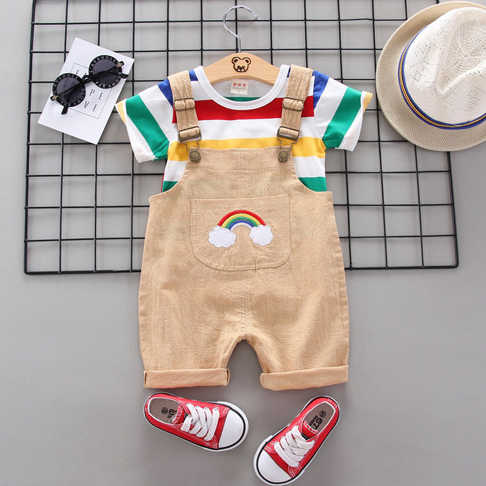 Regenbogen-Latzhose für Mädchen, Babys und Kinder