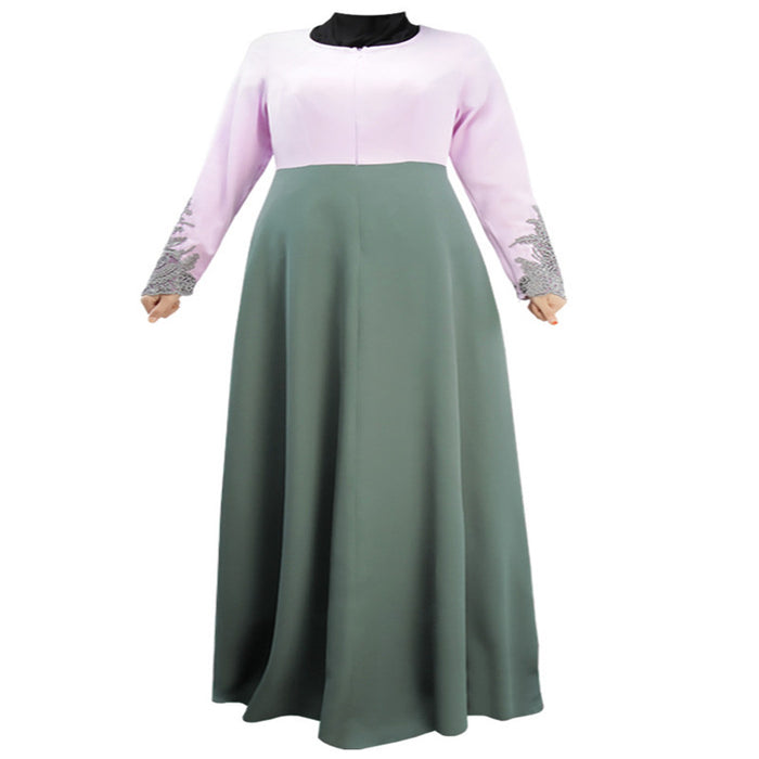 New color matching Muslim long skirt