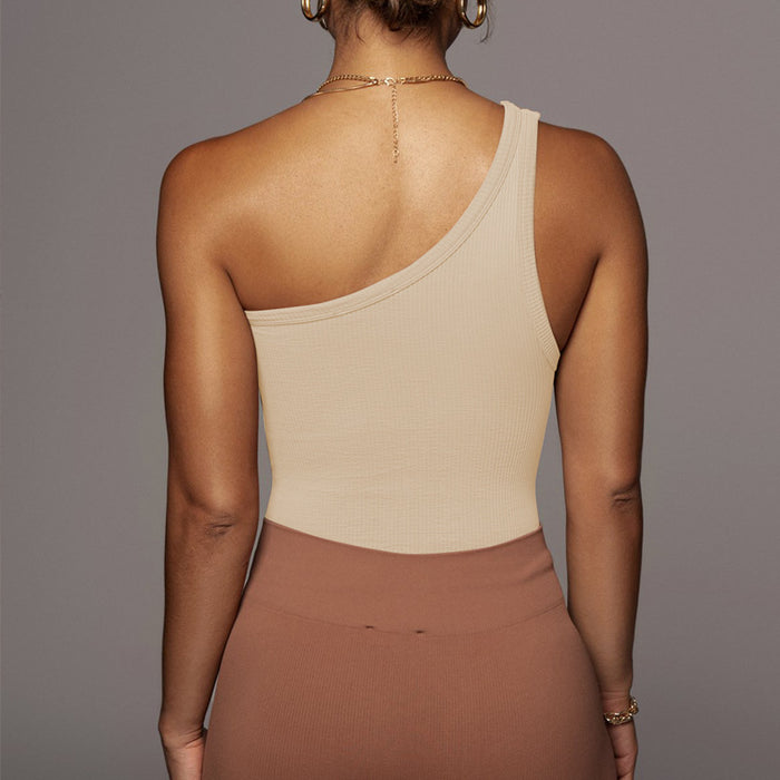 Ärmellose Weste mit One-Shoulder-Träger für Damen