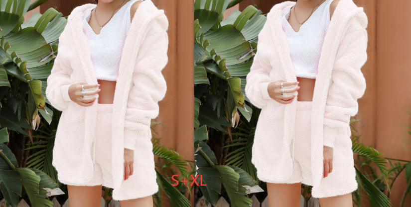 European And American Winter Plush Homewear Leisure Suit