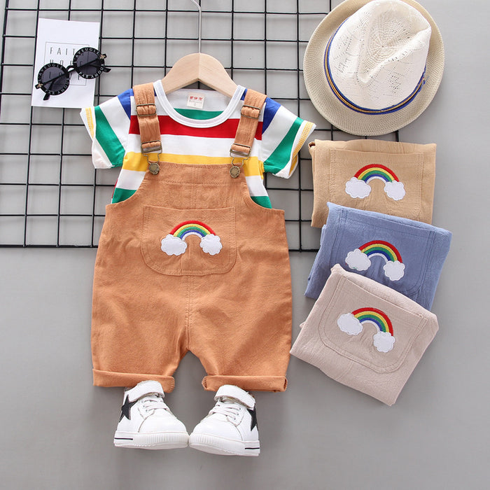 Regenbogen-Latzhose für Mädchen, Babys und Kinder