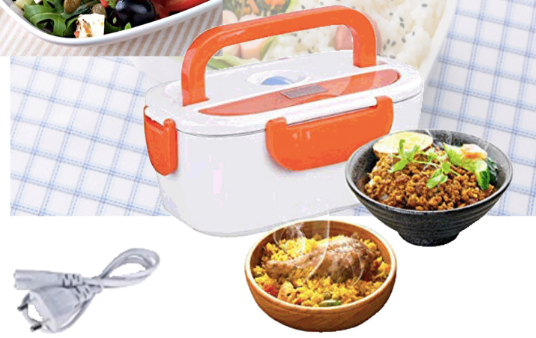 Electric lunch box food grade plastic 110v 220v plug in lunch box household appliances gift