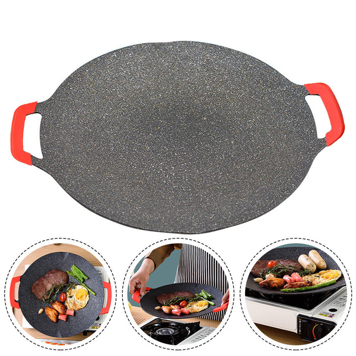 Outdoor Korean BBQ Plate Round Maifan Stone