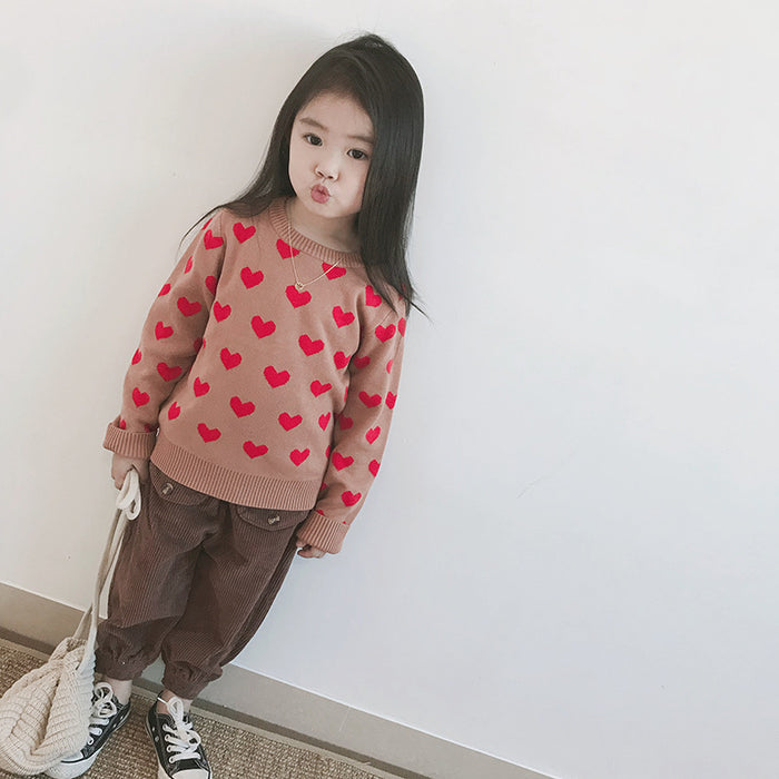 Cardigan Girls Winter Kids Sweater Balls Design Baby Knitted Cardigans Casual Toddler Boys Sweater Woolen Fleece Girls Sweater