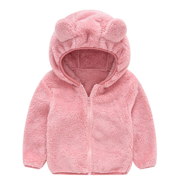 Winter Girl's Thickened Mid-length Children's Large Fur Collar Cotton-padded Jacket