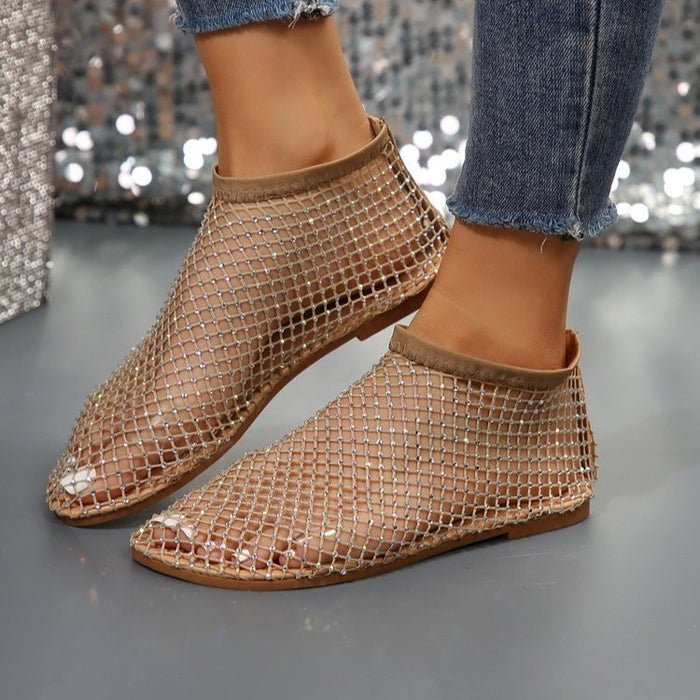New Summer SuitWith Rhinestone Design Summer Fashion Round Toe Shoes For Women