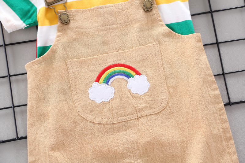 Regenbogen-Latzhose für Mädchen, Babys und Kinder