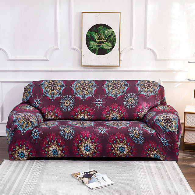 Bohemian style stretch all-inclusive sofa cover