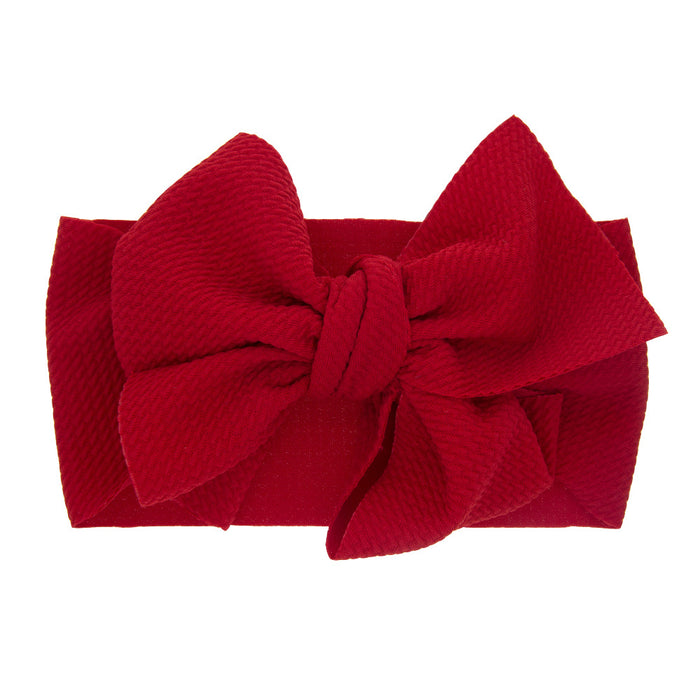 New-born baby's solid-colored bow headband