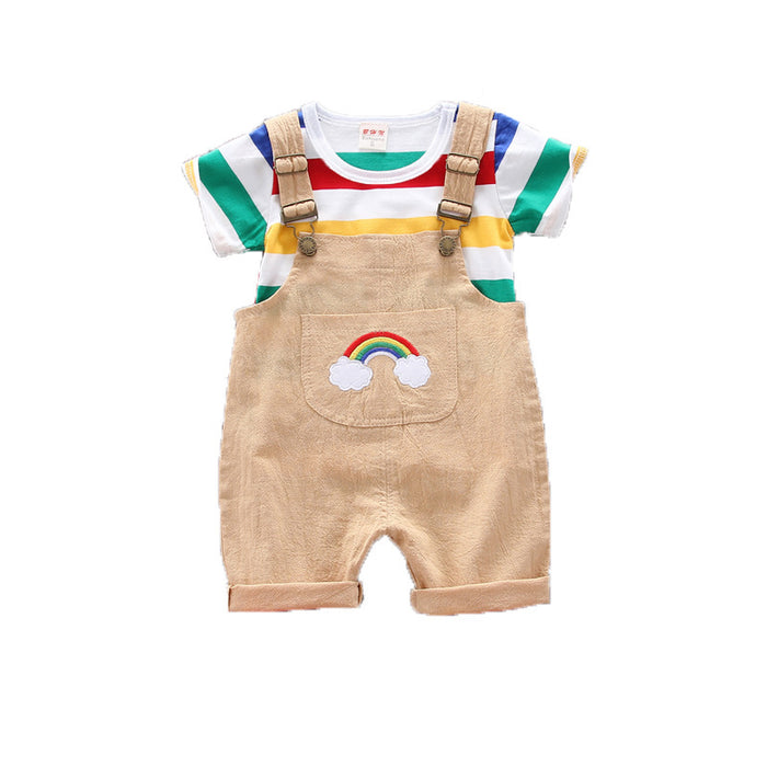 Regenbogen-Latzhose für Mädchen, Babys und Kinder