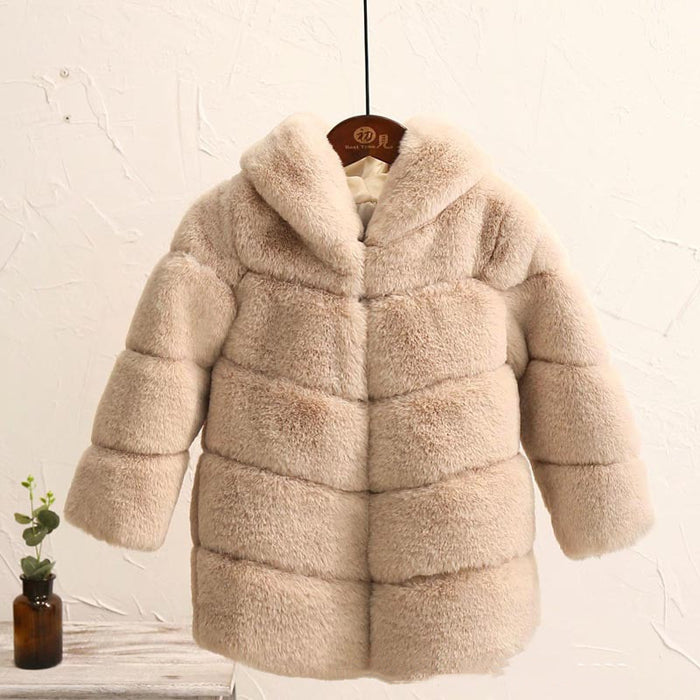 Children's Fur Coat Imitating Otter Rabbit Fur Girls Padded Children's Clothing