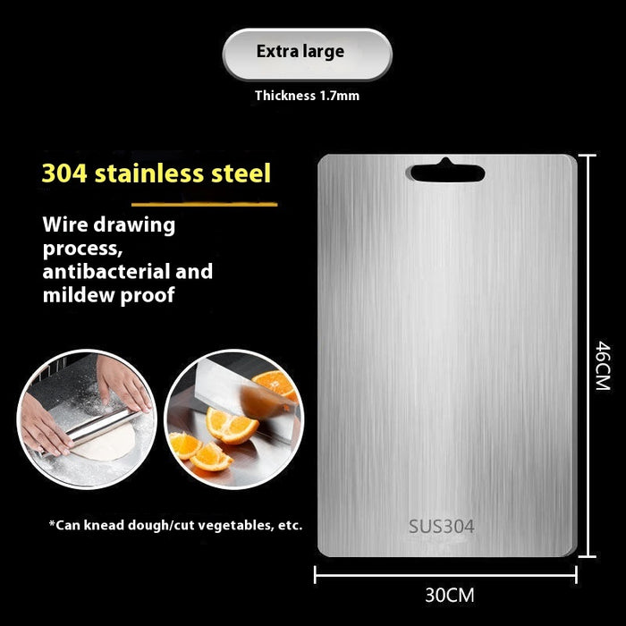 Thick Double-sided 304 Stainless Steel Cutting Board