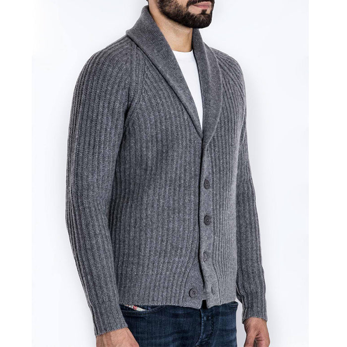 Langarm-Cardigan für Herren, Strickpullover