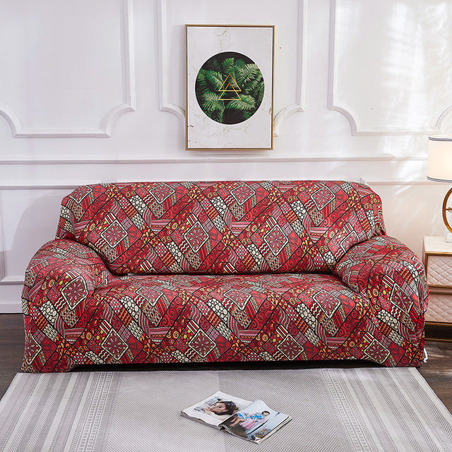 Bohemian style stretch all-inclusive sofa cover