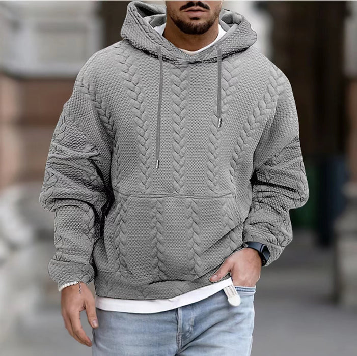 Solid Color Long-sleeved Sweater For Men