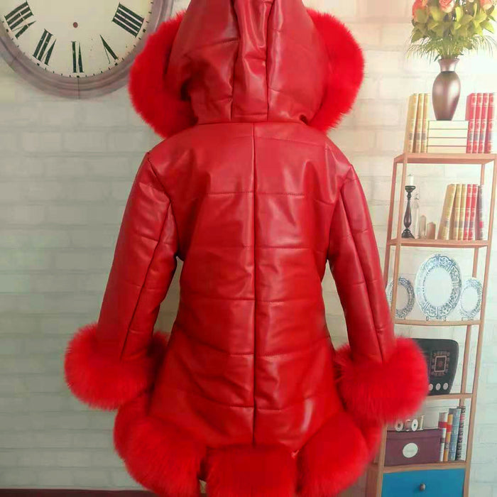 Girls Winter Mid Length Padded Jacket