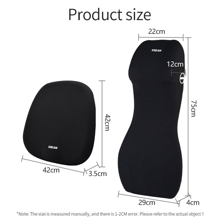 Automotive Waist Cushion Headrest One-piece Memory Foam Mat