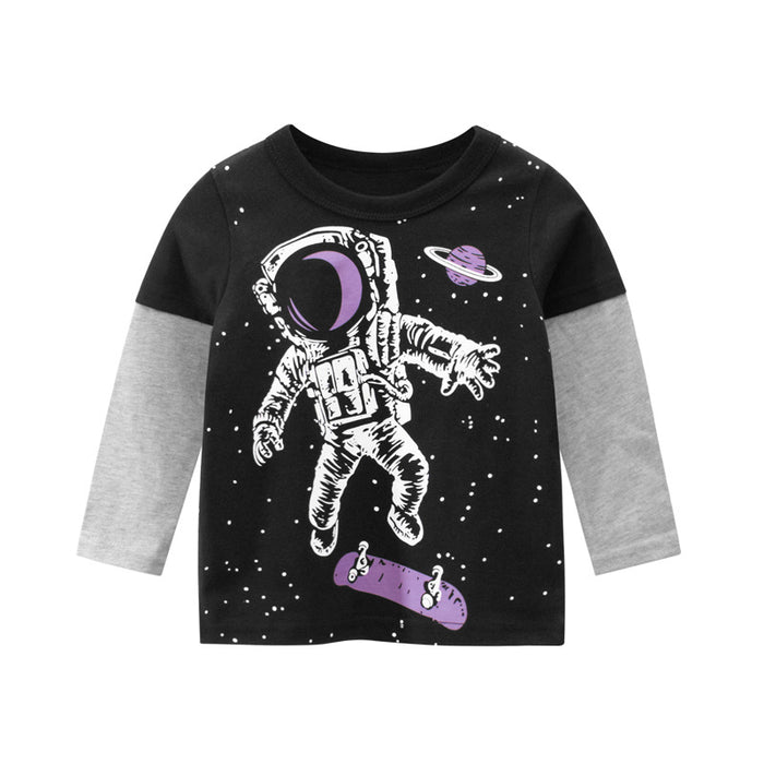 Boys Long Sleeve T-shirt Children's Clothing Baby Tops