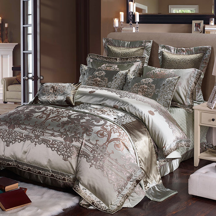 High grade 1.8 Satin Jacquard Bedding Set