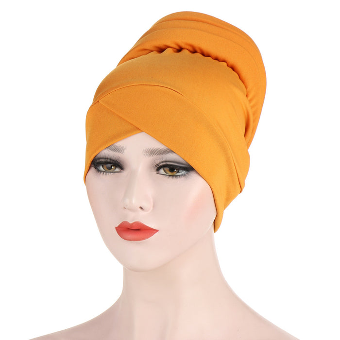 Muslim solid color turban hat