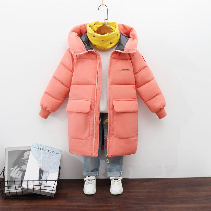 Bright And Colorful Mid-length Down Jacket Warm And Breathable Reflective Mirror