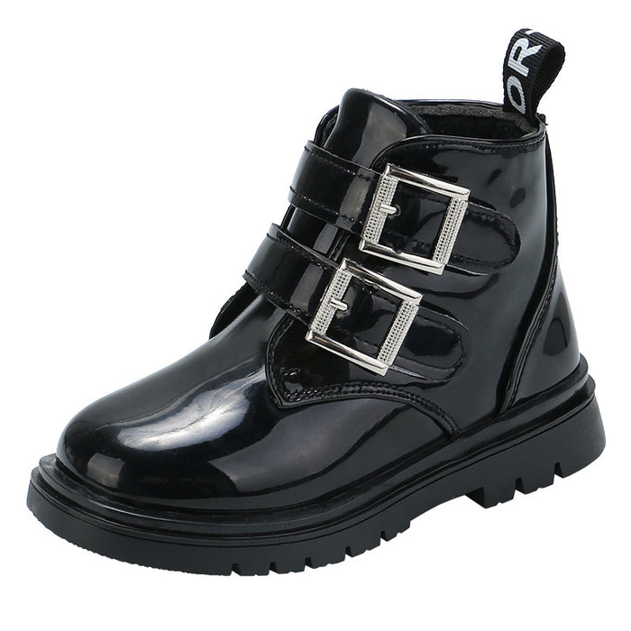 PU children short riding boots