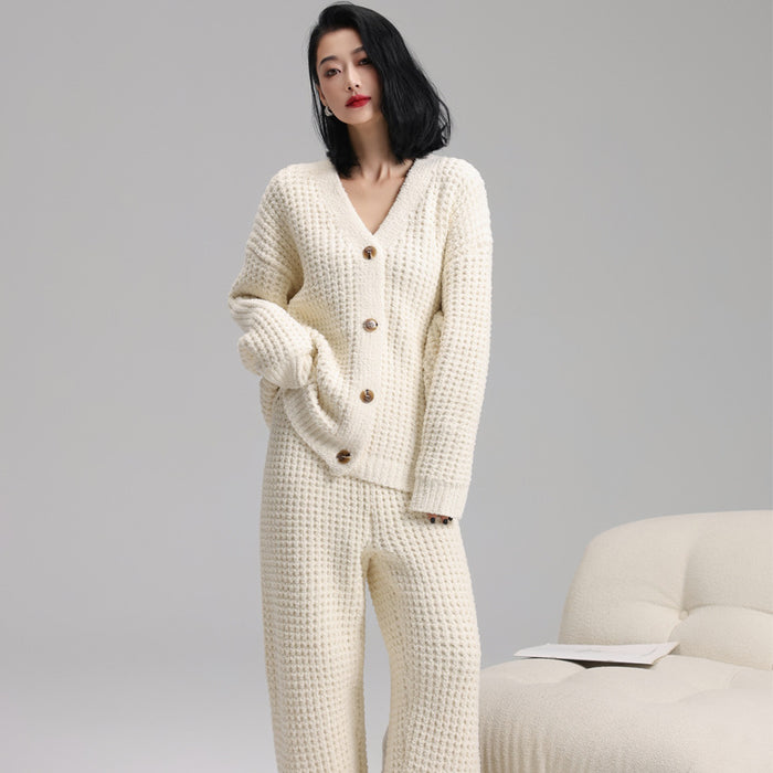 Pajamas Women's Long-sleeved Cardigan Soft Casual Suit