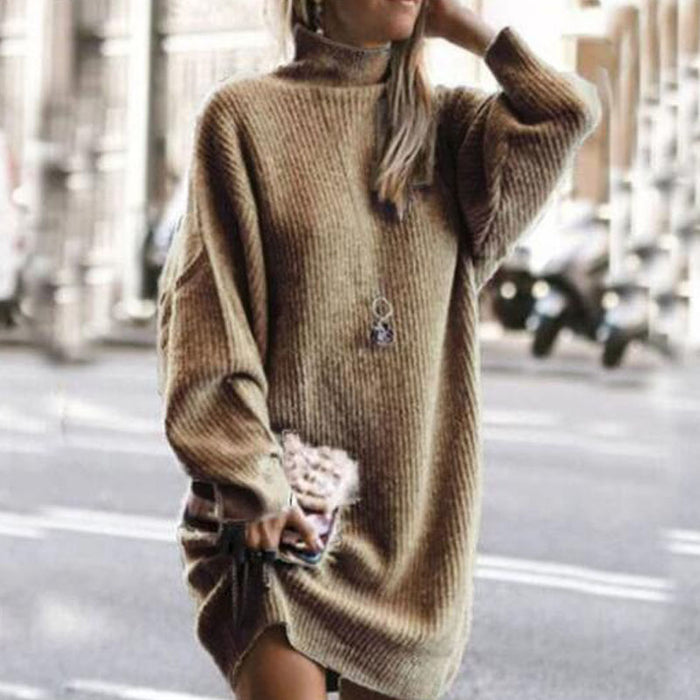 Long Sleeve Loose Large Size Mid-Length Sweater