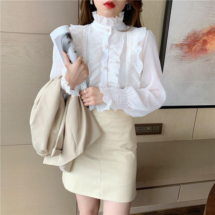 Women's Spring French Style Long Sleeve Shirt