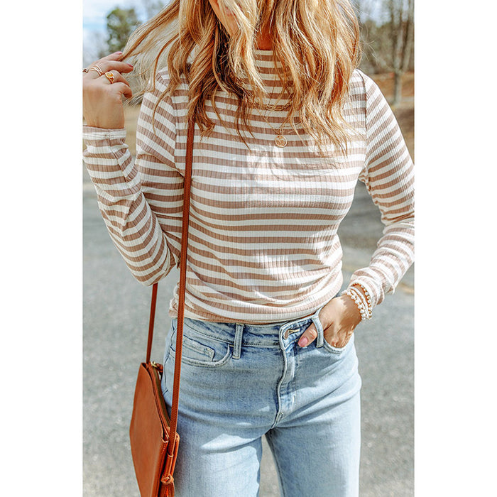 Women's Striped Sweater European And American Leisure Style