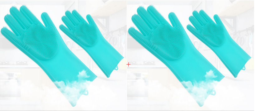 Silicone Heat-resistant Cleaning Brush Scrubbing Gloves