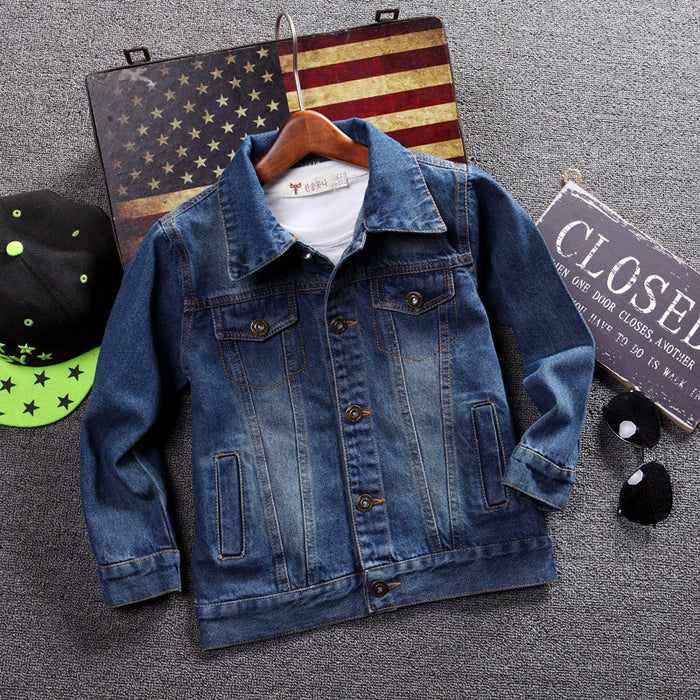 children girls ripped denim jacket kids boys kinny coat tops