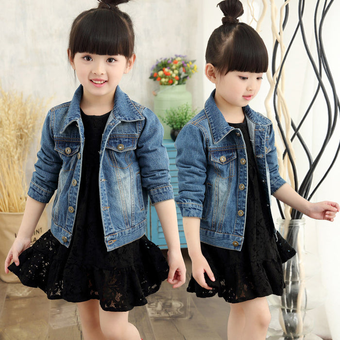 Kinder Mädchen zerrissene Jeansjacke Kinder Jungen Kinny Mantel Tops