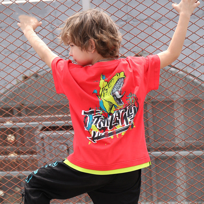 Dinosaur boy short sleeve T-shirt