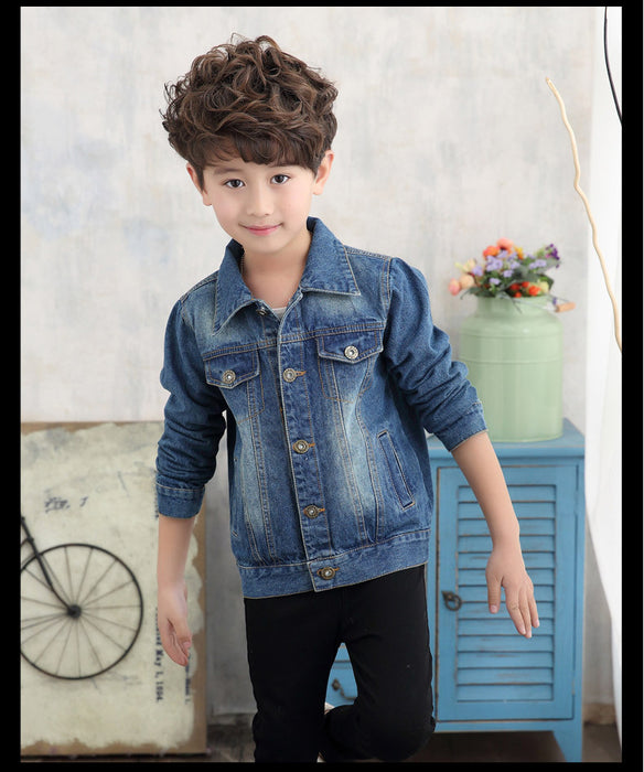 Kinder Mädchen zerrissene Jeansjacke Kinder Jungen Kinny Mantel Tops