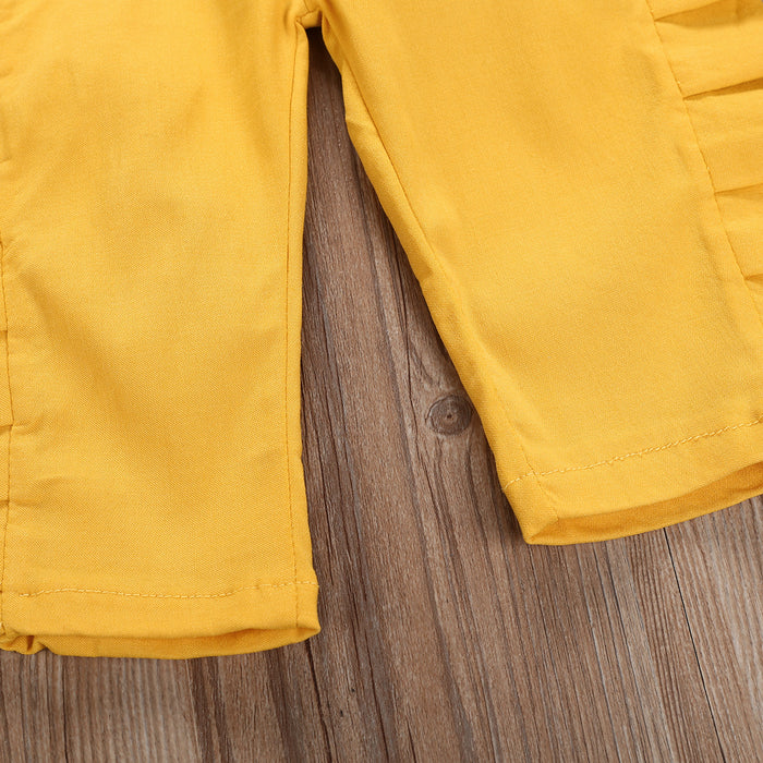 Children's clothing Amazon yellow cotton overalls