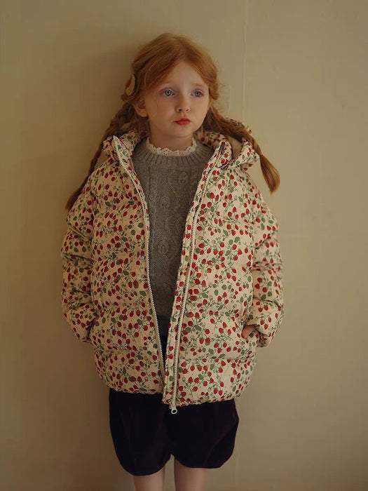 Baby Winter Niche Floral Thickened Coat